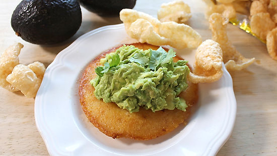 Low Carb Guac Toast with Pork Rinds